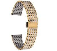 SUNMME Uhrenarmband aus Edelstahl, 20 mm, 22 mm, Metall-Uhrenarmbänder, Gliederwechsel, Schmetterlingsschnalle, goldenes Armband, Herren- und Damen-Zubehörarmband (22 mm A)