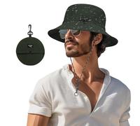 SUNNIFLY Sonnenhut Damen Faltbar, Uniset Sonnenhut Wanderhut, Verstellbarer Sommerhut, Wasserdichter und Atmungsaktiver Fischerhut, für Alltagsreisen, Wandern, Camping, Strand, Picknick (Armeegrün)