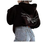 SUNNSEAN Lange Ärmel Pullover Damen Winter Pullover mit Rundhalsausschnitt, Vintage Sweatshirt Oversized Liebesmuster Pullover Teenager Mädchen Sportbekleidung Sweatshirt for Women Hoodies