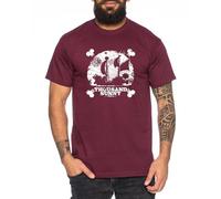 Sunny - Herren T-Shirt Straw Hat Luffy Zoro One Monkey D. Pirat Ace Piece Goku Anime Ruffy, Größe:XL, Farbe:Weinrot