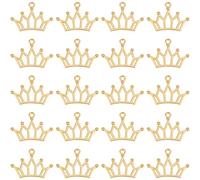 SUNNYCLUE 1 Box 100 Stück Goldene Kronen Anhänger Tiara Anhänger Metalllegierung Groß Schlicht Süß Königinnenkronen Anhänger Zur Schmuckherstellung Anhänger Geburtstagsparty DIY Schlüsselanhänger Armb