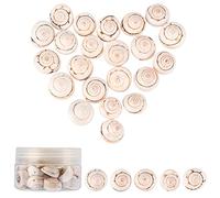 SUNNYCLUE 1 Box 100g PeachPuff Shiva Eye Shell Beads Round Spiral Seashells Ocean Beach Charms Sea Shells Bulk with Holes for Earring Necklace Bracelet Jewelry Making Home Party Decoration