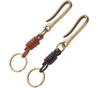 SUNNYCLUE 1 Box 2 Farben U Förmiger Schlüsselanhänger Mit Angelhaken Schlüsselanhänger Aus Echtem Rindsleder Kordelschlaufe Taschenclips Gürtel Schlüsselhalter Charms Für Handtaschen Partys Hochzeitsg