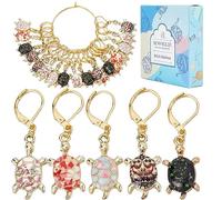 SUNNYCLUE 1 Box 20 Stück Maschenmarkierer Charms Verriegelbarer Maschenmarkierer Metall Clip Auf Abnehmbaren Karabinerverschlüssen Hebel Maschenmarkierer Zum Stricken Weben Nähen Handarbeiten Frauen H