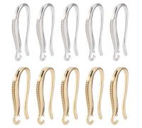 SUNNYCLUE 1 Box 24 Stück 2 Farben U Förmige Ohrring Beschläge Hängender Ohrringdraht 24 Karat Vergoldet Und 925 Sterling Silber Plattiert Baumelnde Französische Ohrhaken Zubehör Für Die Schmuckherstel