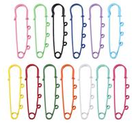 SUNNYCLUE 1 Box 26 Stück 13 Farben Bunte Sicherheitsnadeln Kiltnadeln Massenware Aus Metall Und Eisen Robuste Befestigungsschlaufen Verschluss Kilts Broschen Beschläge Mit 3 Löchern Zum Nähen von Deck