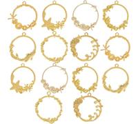 SUNNYCLUE 1 Box 28 Stück 7 Stile Offene Lünetten Charms Mit Meeresmotiv Goldene Lünetten Charms Metalllegierung Sommer Ozean Thema Delfin Seestern Wal Muschel Anhänger Für Die Schmuckherstellung Halsk