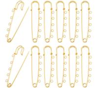 SUNNYCLUE 1 Box 30 Stück 3.155cm Kiltbrosche Aus Metall Goldene Sicherheitsnadeln Goldene Broschen Aus Eisen Sicherheitskupplung Krawattenverschluss Nadelpackung Mit (4) Schlaufen Für Weihnachtsschmu