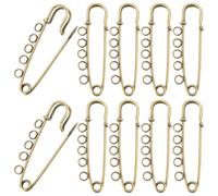 SUNNYCLUE 1 Box 30 Stück 50mm Robuste Sicherheitsnadeln Kiltnadeln Großpackung k Bronze Verschluss Aus Metall Eisen Kilt Abzeichen Broschen Mit 5 Schlaufen Löchern Für Schmuckherstellung Zubehör Schal