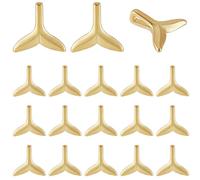 SUNNYCLUE 1 Box 30 Stück Echte 18 Karat Vergoldete Fischschwanz Anhänger Meerestier Anhänger Metall Sommer Meer Wal Delfin Meerjungfrauenschwanz Anhänger Für Die Schmuckherstellung Zubehör Basteln DIY