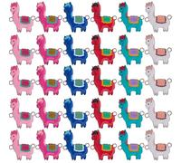 SUNNYCLUE 1 Box 40 Stück Niedliche Tier Charms Lama Charms Große Schafe Weiß Lustige Cartoon Alpaka Legierung Emaille Verbindungsstücke Verbindungs Charme Für Die Schmuckherstellung Charme Ohrringe H