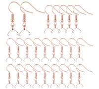 SUNNYCLUE 1 Box 50 Stück Ohrringhaken Mit Bügeln Roségold Ohrringhaken 304 Ohrhaken Aus Edelstahl In Roségold Französische Fisch Ohrhaken Ohrdraht Komponenten Für Die Schmuckherstellung Für Frauen Und