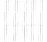 SUNNYCLUE 1 Box 600 Stück Ohrringstifte Silber 35/45/65 mm 304 Kopfstifte Aus Edelstahl Schmuckzubehör Gerade Kopfstifte Flache Stifte Flache Kopfstifte Für Schmuckherstellungszubehör DIY Ohrringzubeh