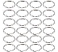 SUNNYCLUE 1 Box Mit 100 Mini Schlüsselringen Geteilt Metall Silber 304 flache Kleine Doppelschlaufen Aus Edelstahl Sprungverbinderringe Für Halsketten Schmuckherstellung Schlüsselanhänger Basteln Find