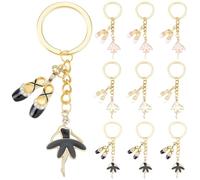 SUNNYCLUE 1 Schachtel 12 Stück 3 Farben Tanzschuh Schlüsselanhänger Großpackung Legierung Emaille Weiß Rosa Schwarz Ballett Ballerina Tänzerin Schlüsselanhänger Sets Für Frauen Geburtstagsgeschenke De