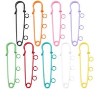 SUNNYCLUE 1 Schachtel Mit 18 Sicherheitsnadeln In 9 Farben Robuste Sicherheitsnadeln Aus Eisen Kiltnadeln Mit 3 Ösen Ideal Für Schmuckherstellung Decken Kleidung Und DIY Accessoires.