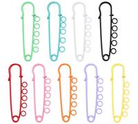 SUNNYCLUE 1 Schachtel Mit 18 Stück Kiltnadeln In 9 Farben Sicherheitsnadeln Aus Metall Robuste Befestigungselemente Aus Eisen Deckenclips Mit 5 Ösen Für Schmuckherstellung Pullover Mützen Und Röcke