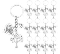 SUNNYCLUE 1 Schachtel Mit 20 Schlüsselanhängern „Baum Des Lebens“ (Großpackung) - Schlüsselanhänger Für Familientreffen (Großpackung) - Antikes Silber - Schlüsselanhänger Set Mit Familienbaum Freundsc
