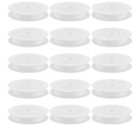 SUNNYCLUE 15 Stück Kunststoffspulen Leere Garnspule Weiß 69cm Großer Durchmesser Flache Schnur Kordel Seil Draht Häkelgarn Spitzen Organizer Spulen Zum Nähen Sticken Weben DIY Bastelzubehör