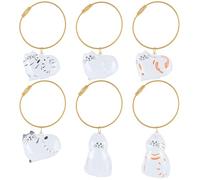 SUNNYCLUE 6 Stil Katzenhaar Sammel Schlüsselanhänger Katzenfell Aufbewahrungs Schlüsselanhänger Aus Transparentem Acryl Tierfelle Goldstahl Schlüsselringe Für Bastelarbeiten Geschenke Handtaschenzubeh