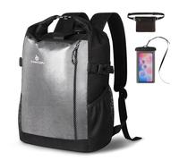 Sunnylon Rucksack Rolltop Wasserdichte IPX8,25 L Dry Bag Seesack wasserdicht Handyhülle Tasche,Wasserfester Rucksack Packsack Roll-Top für Schwimmen,Kajak,Rafting Camping Herren Frau