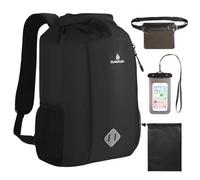 Sunnylon Wasserdichter Dry Bag Rucksack,20L IPX8 Wasserfester rucksack Rolltop mit Handyhülle,Wasserdichte tasche schwimmen,Seesack rucksack für Kajak, Strand, Rafting, Bootfahren, Wandern, Camping