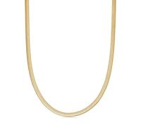 Sunnyshopday 2 mm, 45 cm, flache Damen-Halskette, Gold/Silber, 316L-Edelstahl, 925er-Sterlingsilber, 4mm wide, 40cm long, 02. Goldfarben, 316L-Edelstahl, Kein Edelstein