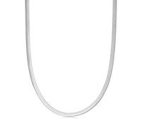 Sunnyshopday 2 mm, 45 cm, flache Damen-Halskette, Gold/Silber, 316L-Edelstahl, 925er-Sterlingsilber, 4mm wide, 40cm long, 02. Goldfarben, 316L-Edelstahl, Kein Edelstein