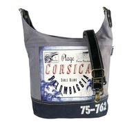 Sunsa Hobo Tasche mit Corsica Motiv, Umhängetasche aus Canvas