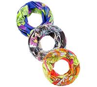 Sunsa Damen 3 Set Loop Schals. 100% Baumwolle Schlauchschals für Frühlings/Sommer. Dünne Loopschals mit Blumen Design. Tücher und Schals als Frauen Geschenk