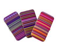 Sunsa Damen 3er Set Geldbörsen. Streifen Design Bügelbörse. PU Geldbeutel