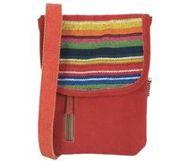 Sunsa Damen Handy Tasche, kleine Umhängetasche aus Canvas & gewebte Baumwolle. Vegane Crossover bag mit Streifen