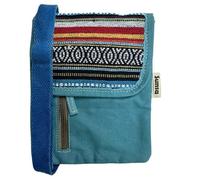 Sunsa Damen Umhängetasche. Nachhaltige Crossover Tasche. Vegane Kleine Messenger Bag mit mehreren Fächern. (blau)