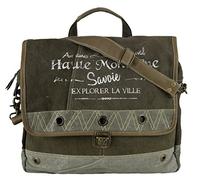 Sunsa Damen Herren große Messengertasche Umhängetasche Schultertasche Studententasche Laptoptasche Tablettasche Canvastasche Crossbody in retro Style