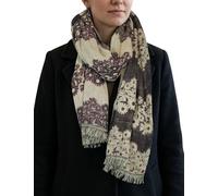 Sunsa Damen/Herren Schal, weich Winter Halstuch aus Baumwolle & Viskose. Große Unisex Herbst Winterschal. Tücher & Schals als Geschenkidee für Männer oder Frauen (Braune Kleine Blumen)