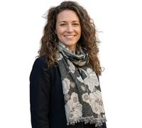 Sunsa Damen/Herren Schal, weich Winter Halstuch aus Baumwolle & Viskose. Große Unisex Herbst Winterschal. Tücher & Schals als Geschenkidee für Männer oder Frauen (Grün Blume)