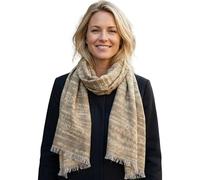Sunsa Damen/Herren Schal, weich Winter Halstuch aus Baumwolle & Viskose. Große Unisex Herbst Winterschal. Tücher & Schals als Geschenkidee für Männer oder Frauen (hellbraun/beige)
