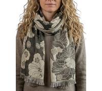 Sunsa Damen/Herren Schal, weich Winter Halstuch aus Baumwolle & Viskose. Große Unisex Herbst Winterschal. Tücher & Schals als Geschenkidee für Männer oder Frauen (Braun Blume)