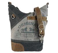 Sunsa Damen Tasche Umhängetasche, Handtasche aus Canvas & Leder. Nachhaltige Produkte, Groß Vintage Stoff Shoulder bag, Schultertasche, Segeltuch Crossbody, Geschenkideen für Frauen/Mädchen