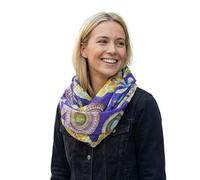 Sunsa Damen Loop Schal. 100% Baumwolle Schlauchschal für Frühlings/Sommer. Dünn Loopschal mit Blumen Design. Tücher und Schals als Frauen Geschenk