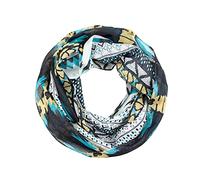 Sunsa Damen Loop Schal. 100% Baumwolle Schlauchschal für Frühlings/Sommer. Dünn Loopschal mit Blumen Design. Tücher und Schals als Frauen Geschenk (Blau # 5)