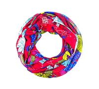 Sunsa Damen Loop Schal. 100% Baumwolle Schlauchschal für Frühlings/Sommer. Dünn Loopschal mit Blumen Design. Tücher und Schals als Frauen Geschenk