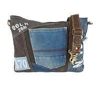 Sunsa Damen Tasche Umhängetasche Handtasche, kleine nachhaltige Bag aus recycelter Jeans und Canvas, Vintage Design Teenager Taschen praktische Geschenke Bags für Women Schultertasche Damentaschen