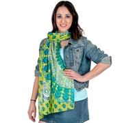 Sunsa Damen Schal, Halstuch Baumwolltuch für Frühlings/Sommer, Stola Tuch mit Blumen Design, Accessoires for Women, Scarf Tücher und Schals als Geschenk für Frauen/Freundin (kiwi grün)