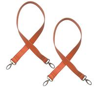 Sunsa Damen Schulterriemen. 2er Set Henkel für Schultertaschen. Kunstleder Taschenhenkel. Lange Shopper Riemen. Ersatz-Riemen Schultergurt mit Karabinerhaken Für Taschen (orange)