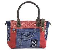 Sunsa Handtasche Jeans Nachhaltige Schultertasche große Jeanstasche