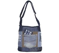 Sunsa Damen Tasche Umhängetasche kleine Schultertasche Handtasche aus Canvas & Jeans blau