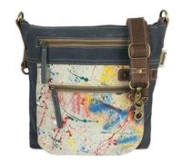 Sunsa Damen Umhängetasche. Canvas Crossbody Tasche. Crossover Bag mit Abstrakt Design.