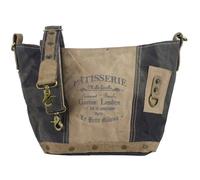 Sunsa Damen/Herren Umhängetasche kleine Schultertasche Handtasche aus Canvas & Leder Farbe