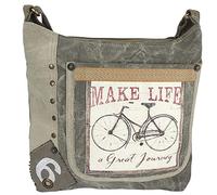 Sunsa Damen Umhängetasche. Fahrradmotiv Vintage Crossbody bag, Kahkigrün